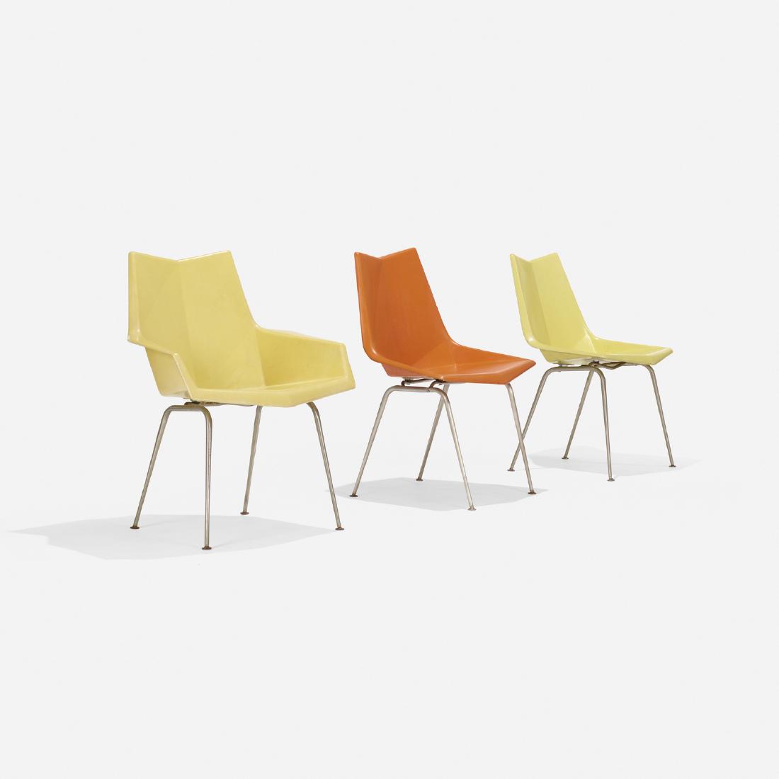 Paul McCobb, Faceted Form lounge chairs, set of three (1 of 3)