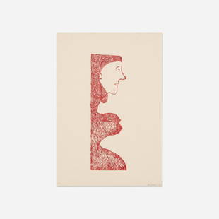 Louise Bourgeois, Pregnant Caryatid: Louise Bourgeois Pregnant Caryatid 2001 lithograph on paper 29.25 h × 20.5 w in (74 × 52 cm) Signed, numbered and dated to lower edge 'SI1 Louise Bourgeois 2001'. This work is from the