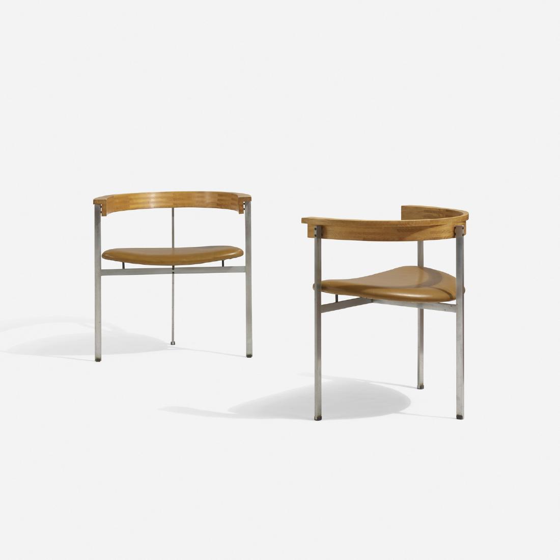 Poul Kjaerholm, PK 11 chairs, pair (1 of 3)