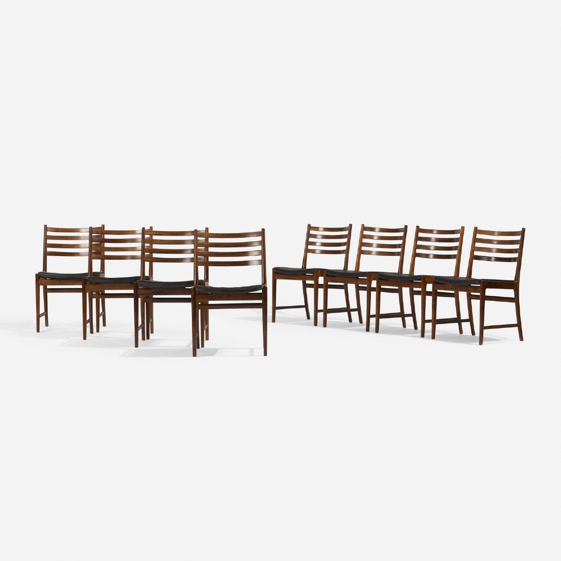 Kai Lyngfeldt Larsen, dining chairs, set of eight (1 of 4)