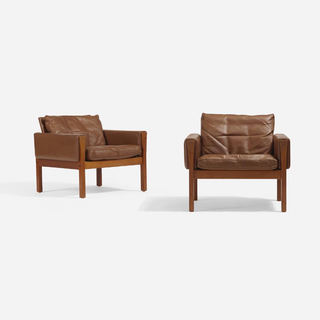 Hans J. Wegner, lounge chairs model AP62, pair (1 of 3)