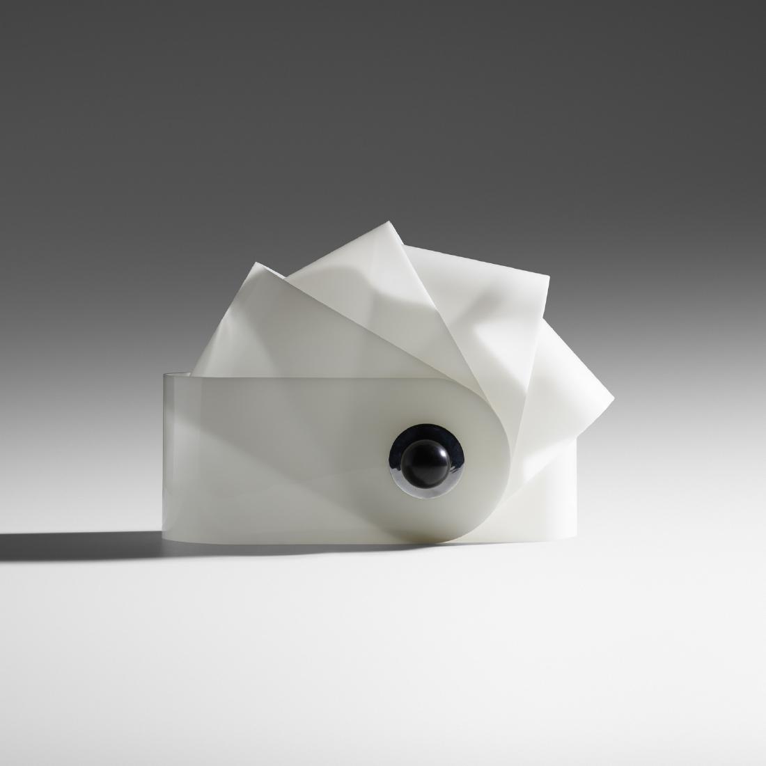 Superstudio, Gherpe table lamp: Superstudio Gherpe table lamp PoltronovaItaly, 1967acrylic, chrome-plated steel, plastic20 w × 11.5 d × 16 h in (51 × 29 × 41 cm) Signed with decal manufacturer's la