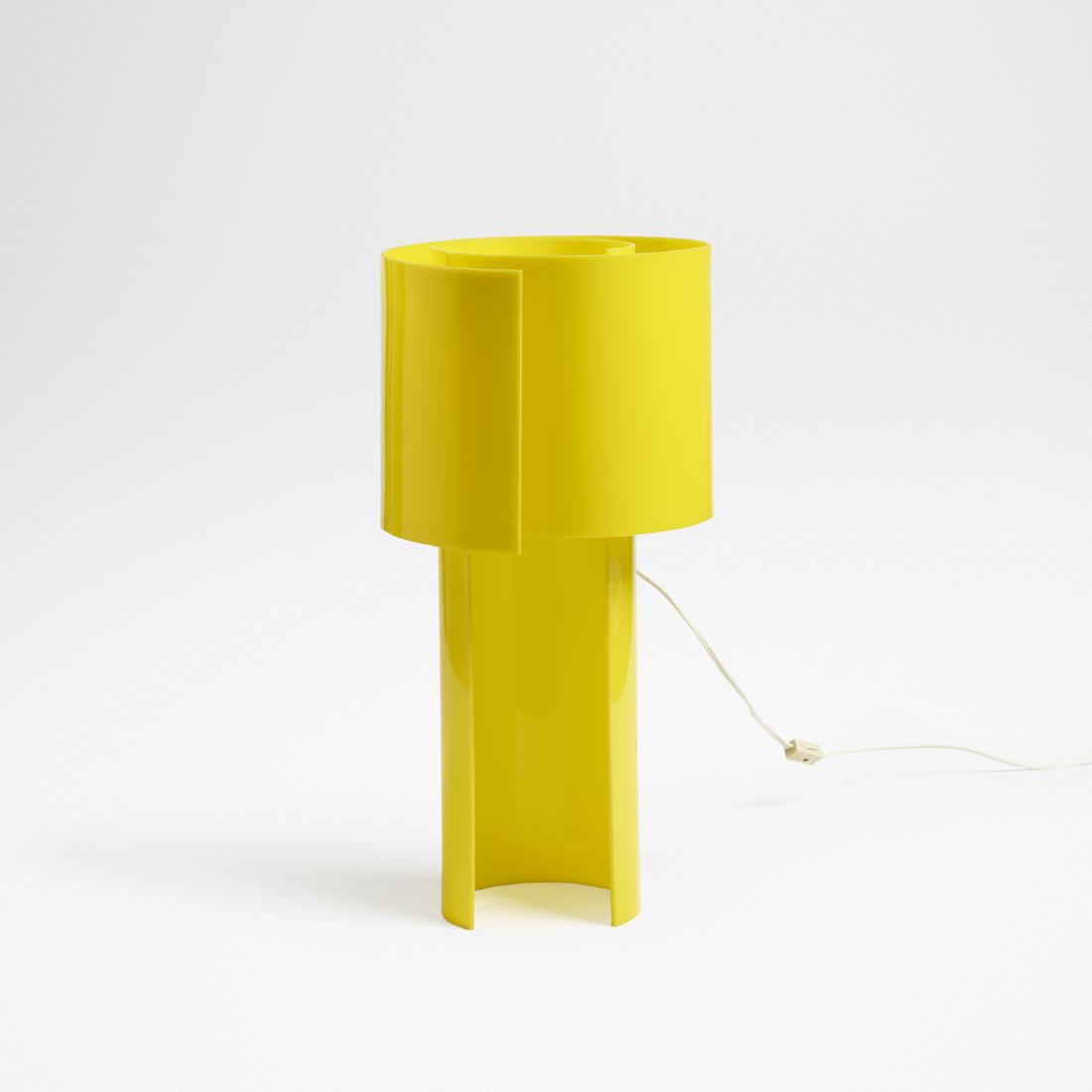 Ingrid Hsalmarson, Spirale table lamp: Ingrid Hsalmarson Spirale table lamp New LampItaly, 1971acrylic, chrome-plated steel9.5 dia × 19.5 h in (24 × 50 cm) Exhibited: Rad Light: The Radical Lighti