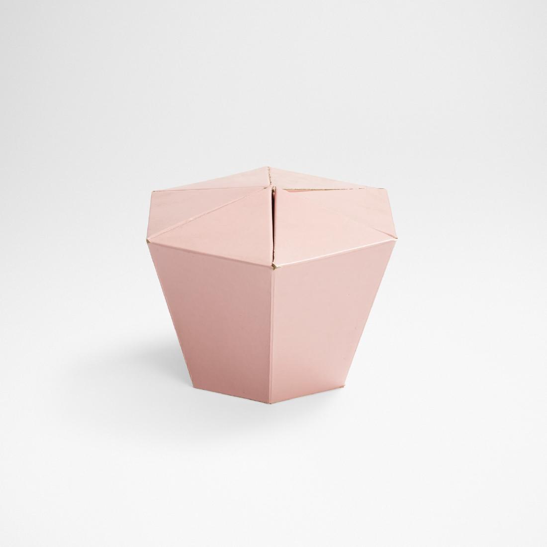 Peter Murdoch, Stool Thing: Peter Murdoch Stool Thing Perspective Designs LimitedUnited Kingdom, 1968polyethylene-coated cardboard, printed paper17 w × 15 d × 12 h in (43 × 38 × 30 cm) Sold wit