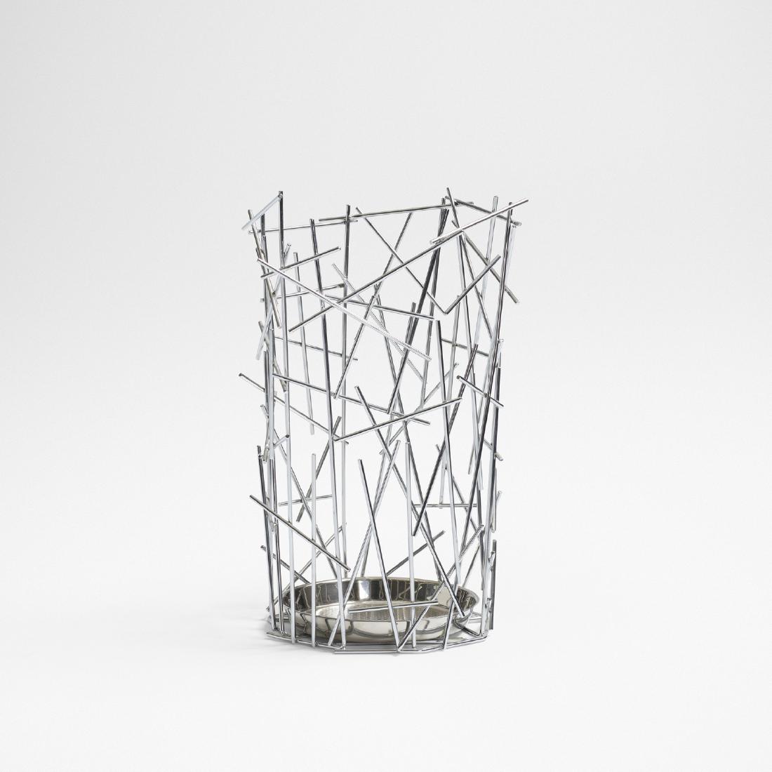 Fernando & Humberto Campana, Blow Up umbrella stand: Fernando and Humberto Campana Blow Up umbrella stand AlessiBrazil / Italy, 2004chrome-plated steel, stainless steel12 dia × 20 h in (30 × 51 cm) Signed with impressed manufactur