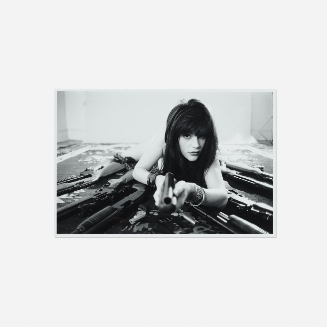 Richard Kern, Cristina with Guns (Alternate): Richard Kern Cristina with Guns (Alternate) 1990 silver halide print 11 h × 14 w in (28 × 36 cm) Signed, titled, dated and numbered to verso: [Cristina with Guns Alt 1990 RK 2/10]. This
