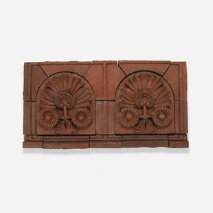 Louis Sullivan, exterior lunette, Scoville Building: Louis Sullivan exterior lunette from the Scoville Building, Chicago Northwestern Terra Cotta CompanyUSA, 1884-85terracotta53 w × 8.5 d × 27 h in (135 × 22 × 69 cm) <