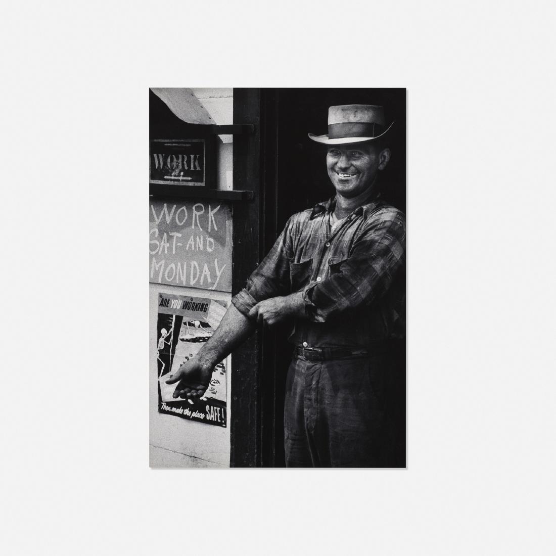 W. Eugene Smith, Coal Miner Laughing: W. Eugene Smith Coal Miner Laughing c. 1955gelatin silver print13.75 h × 9.5 w in (35 × 24 cm) Stamped to verso of mount 'Photograph by W. Eugene Smith This authenticated photograph w