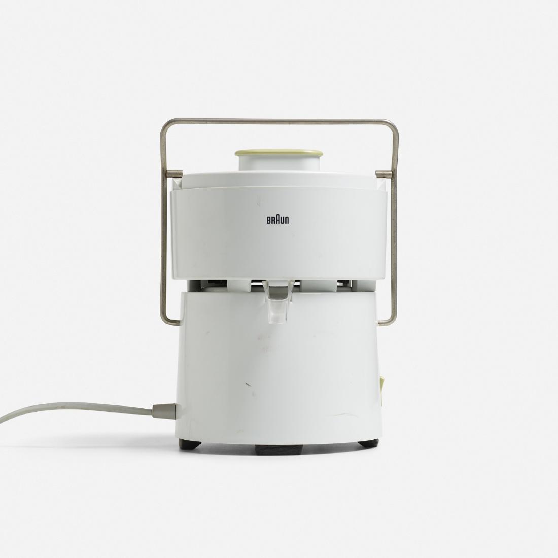 Gerd Alfred Muller, MP 32 Multipress juicer: Gerd Alfred Muller MP 32 Multipress juicer Braun AGGermany, 1965plastic, matte chrome-plated steel, rubber8 w × 9 d × 11 h in (20 × 23 × 28 cm) This work was created