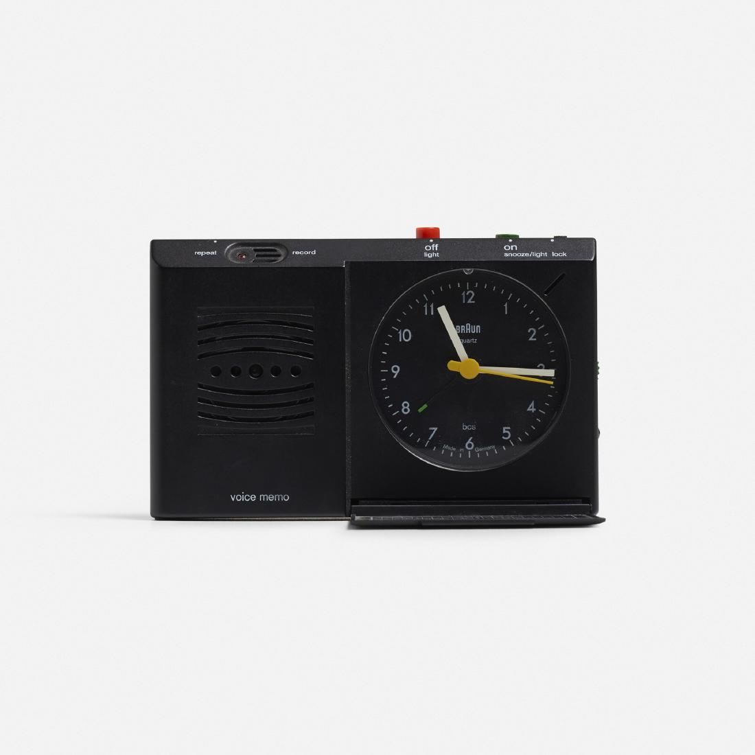 Dietrich Lubs, AB 314 Voice Memo alarm clock: Dietrich Lubs AB 314 Voice Memo alarm clock Braun AG Germany, 1995 plastic, acrylic 5 w × 3.5 d × 3 h in (13 × 9 × 8 cm) This work was created under the supervision of
