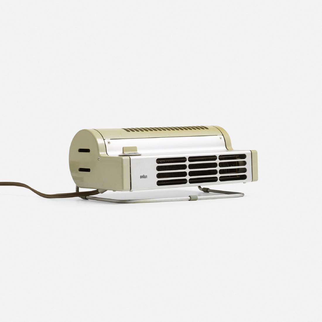 Dieter Rams and Reinhold Weiss, H 7 heater: Dieter Rams and Reinhold Weiss H 7 heater Braun AGGermany, 1967plastic, aluminum11.75 w × 7 d × 5 h in (30 × 18 × 13 cm) Signed with metal manufacturer's label to un