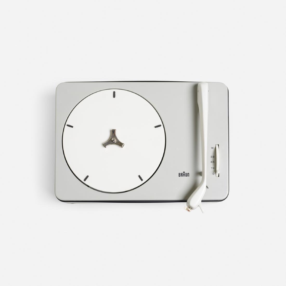 Wagenfeld, Dieter Rams and Muller, PC 3 SV turntable: Wilhelm Wagenfeld, Dieter Rams and Gerd Alfred Muller PC 3 SV turntable Braun AGGermany, 1956plastic12 w × 9 d × 5 h in (30 × 23 × 13 cm) Signed with applied manufac