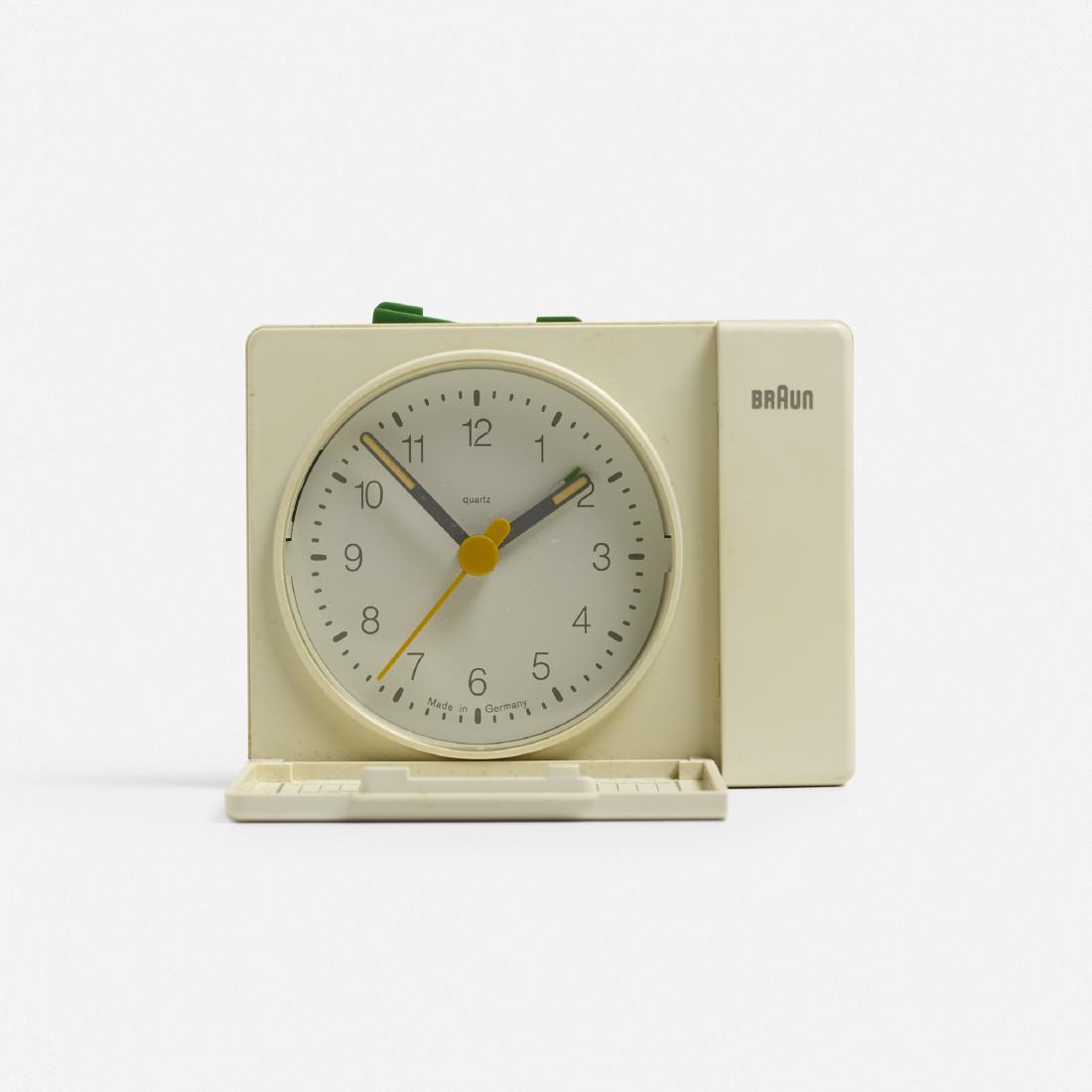 Dieter Rams and Dietrich Lubs, AB 312 alarm clock: Dieter Rams and Dietrich Lubs AB 312 alarm clock Braun AGGermany, 1985plastic, acrylic3.25 w × 3 d × 2.5 h in (8 × 8 × 6 cm) Signed with printed manufacturer's mark