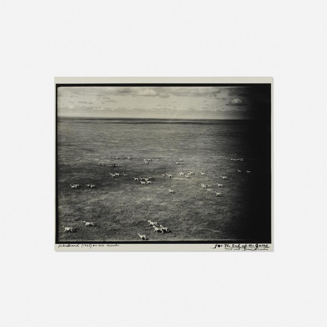 Peter Beard, For the end of the game, last work...: Peter Beard For The End of the Game, last word from paradise 1962gelatin silver print with ink16 h × 19.5 w in (41 × 50 cm) Signed, titled and dated to margin 'Peter Beard (1962) Box