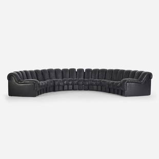 Berger, Peduzzi-Riva and Ulrich, DS 600 Organic sofa: Ueli Berger, Eleanora Peduzzi-Riva and Heinz Ulrich DS 600 Organic sofa De SedeSwitzerland, 1972leather220 w × 40 d × 29 h in (559 × 102 × 74 cm) This sofa is compri