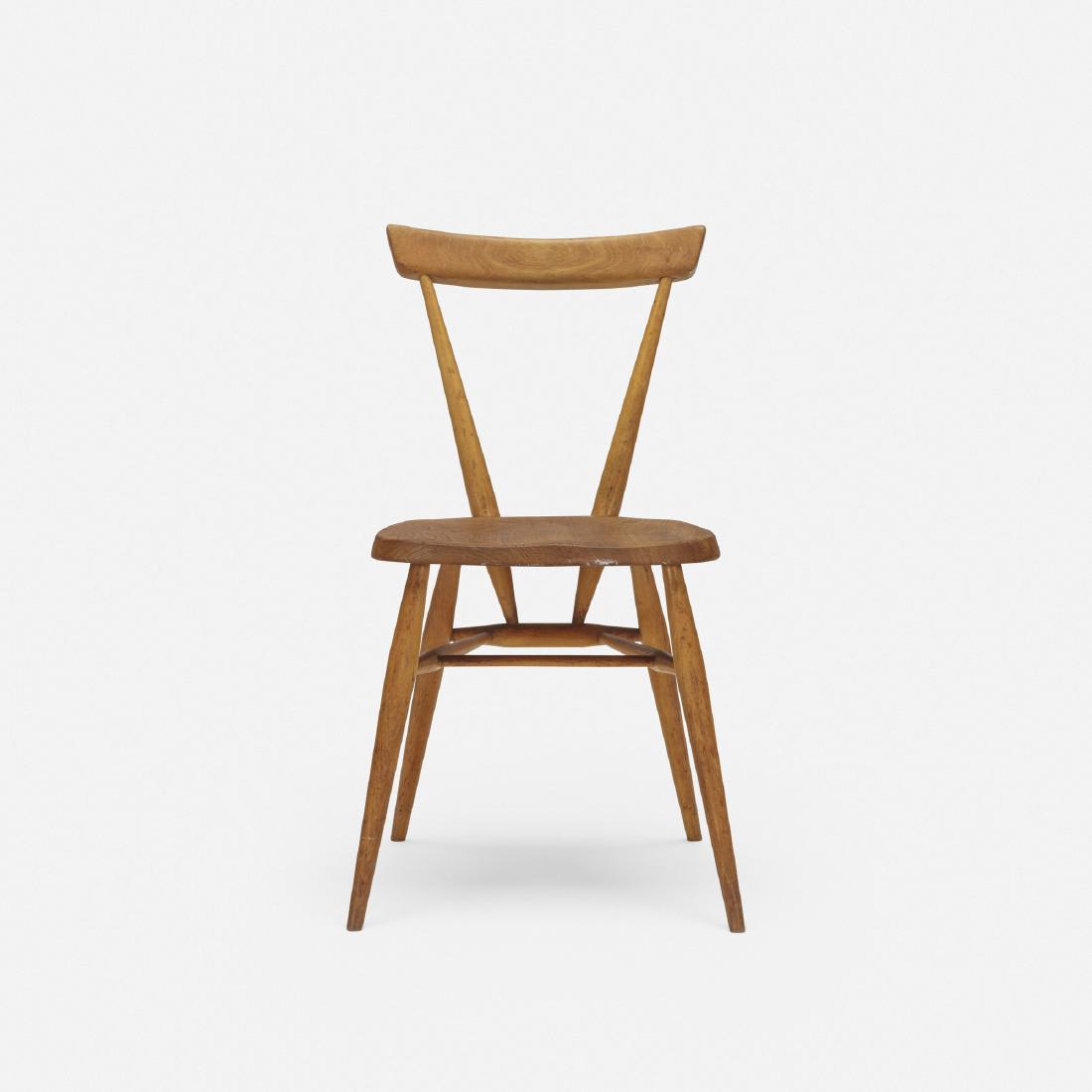Ercol, Windsor Stacking chair, model 392: Ercol Windsor Stacking chair, model 392 United Kingdom, 1960beech, elm15.5 w × 18.75 d × 29.5 h in (39 × 48 × 75 cm) Impressed manufacturer's marks to underside: [Ercol BS