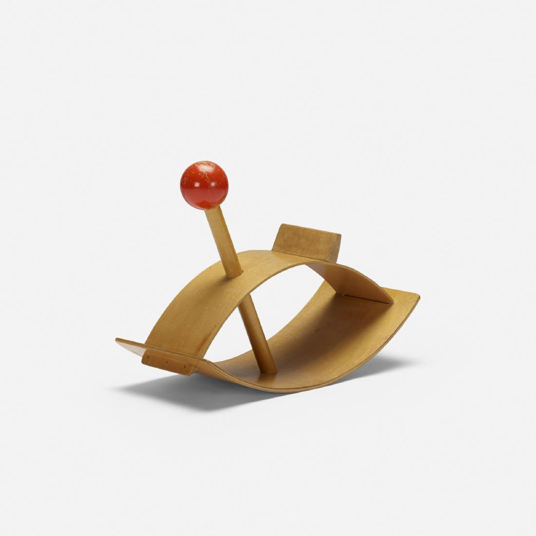 Gloria Caranica, Rocking Beauty hobby horse: Gloria Caranica Rocking Beauty hobby horse Creative PlaythingsDenmark / USA, 1964-66beech plywood, lacquered wood25 w × 11.75 d × 19.75 h in (63 × 30 × 50 cm) Signed