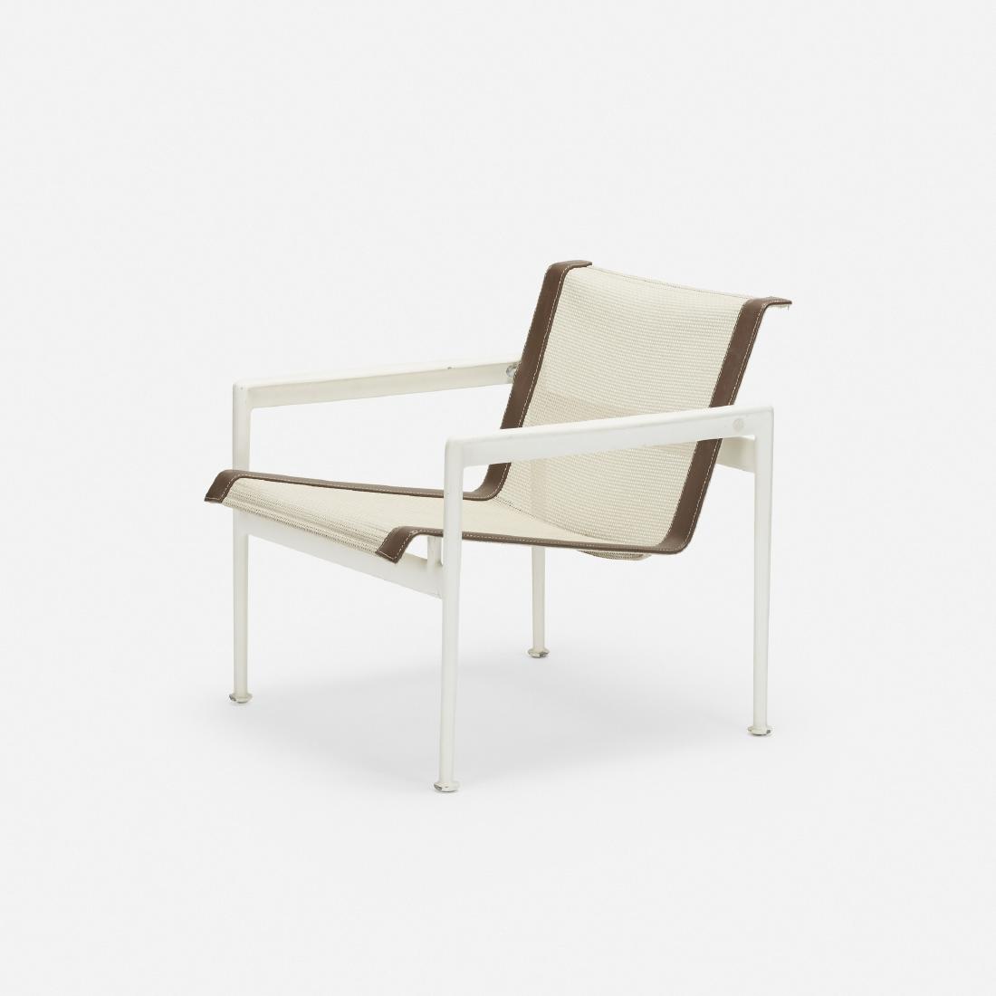 Richard Schultz, 1966 armchair: Richard Schultz 1966 armchair Richard Schultz Design, Inc.USA, c. 2000powder-coated aluminum, vinyl, nylon26 w × 27.5 d × 26.5 h in (66 × 70 × 67 cm) Signed with app