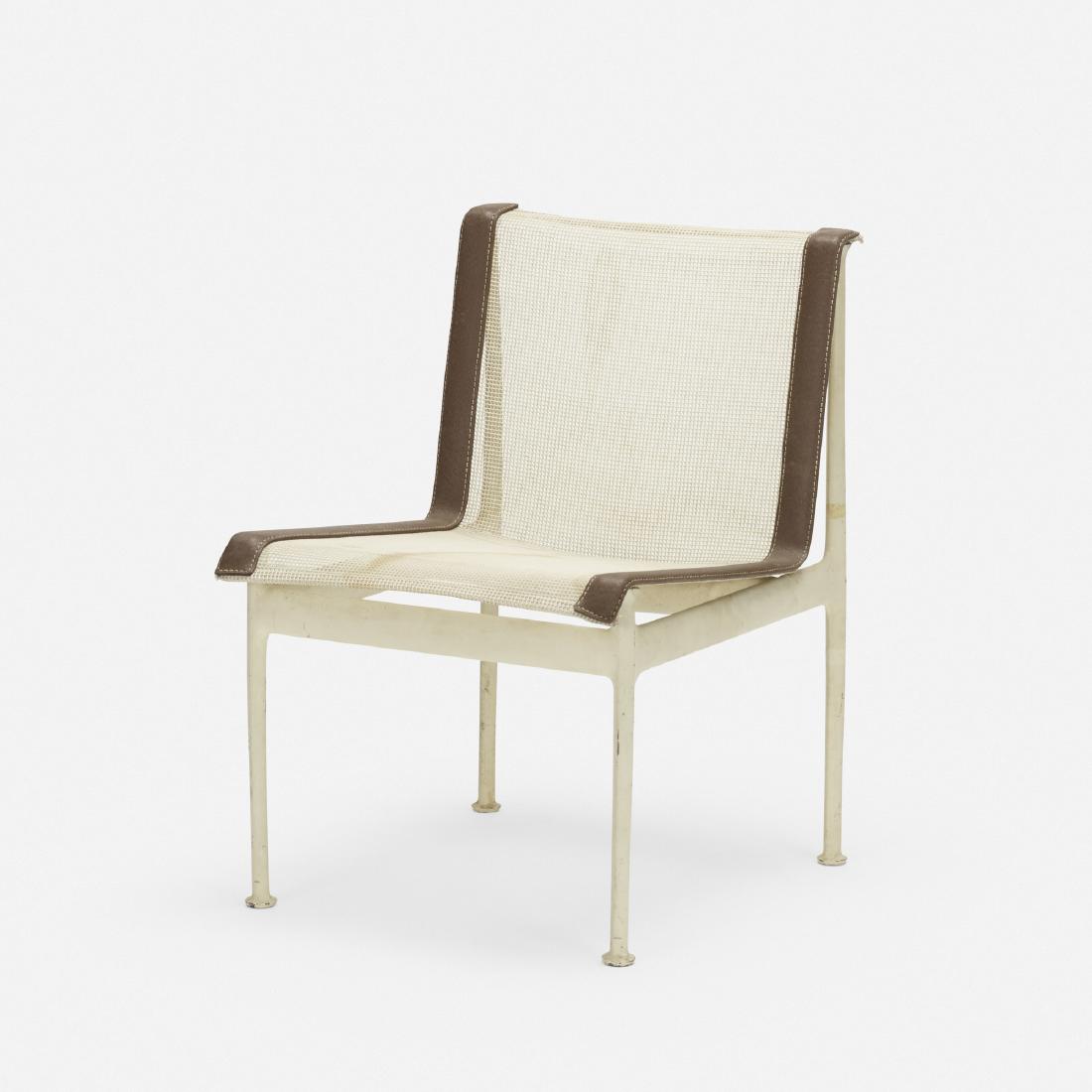 Richard Schultz, Leisure Collection dining chair: Richard Schultz Leisure Collection dining chair Knoll InternationalUSA, 1966powder-coated aluminum, vinyl, nylon19 w × 24.5 d × 31 h in (48 × 62 × 79 cm) The armless