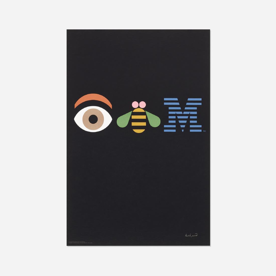 Paul Rand, Eye-Bee-M Rebus poster: Paul Rand Eye-Bee-M Rebus poster USA, 1991offset lithograph on paper36 h × 24 w in (91 × 61 cm) Printed signature to lower right: [Paul Rand]. Literature: A