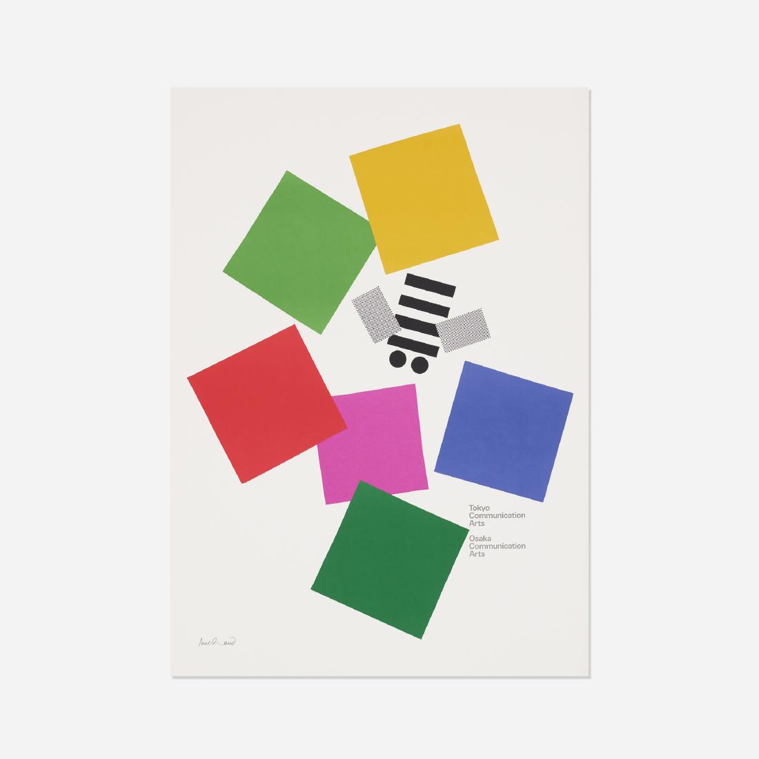 Paul Rand, Tokyo Communication Arts poster: Paul Rand Tokyo Communication Arts poster USA, 1991offset lithograph on paper35.5 h × 25 w in (90 × 63 cm) Printed signature to lower left: [Paul Rand] Literature: