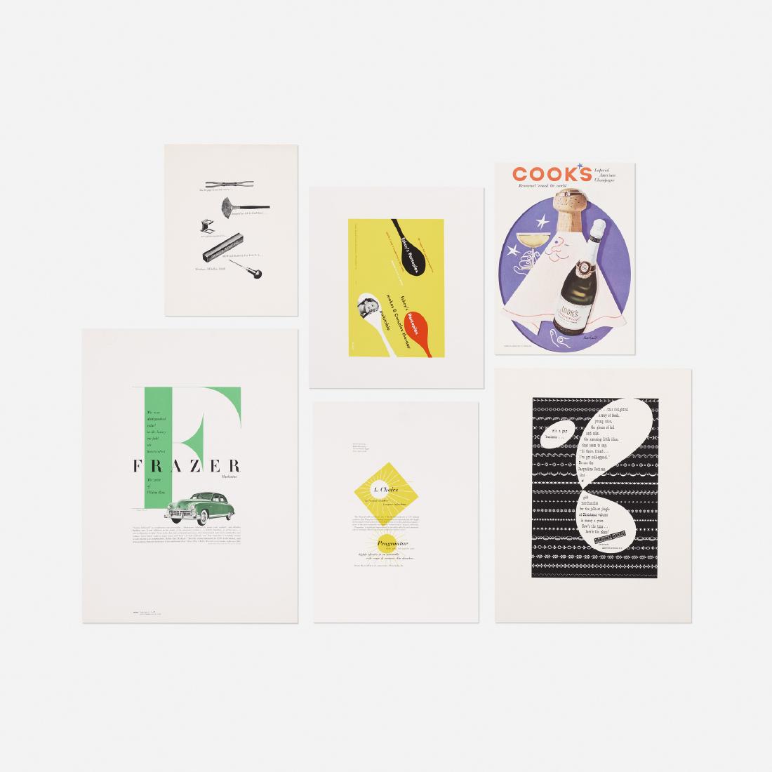 Paul Rand, collection of twenty-two advertisements: Paul Rand collection of twenty-two advertisements USA, c. 1945offset lithograph on paper20 h × 14 w in (51 × 36 cm) During his time at William H. Weintraub & Company, Rand designed pr