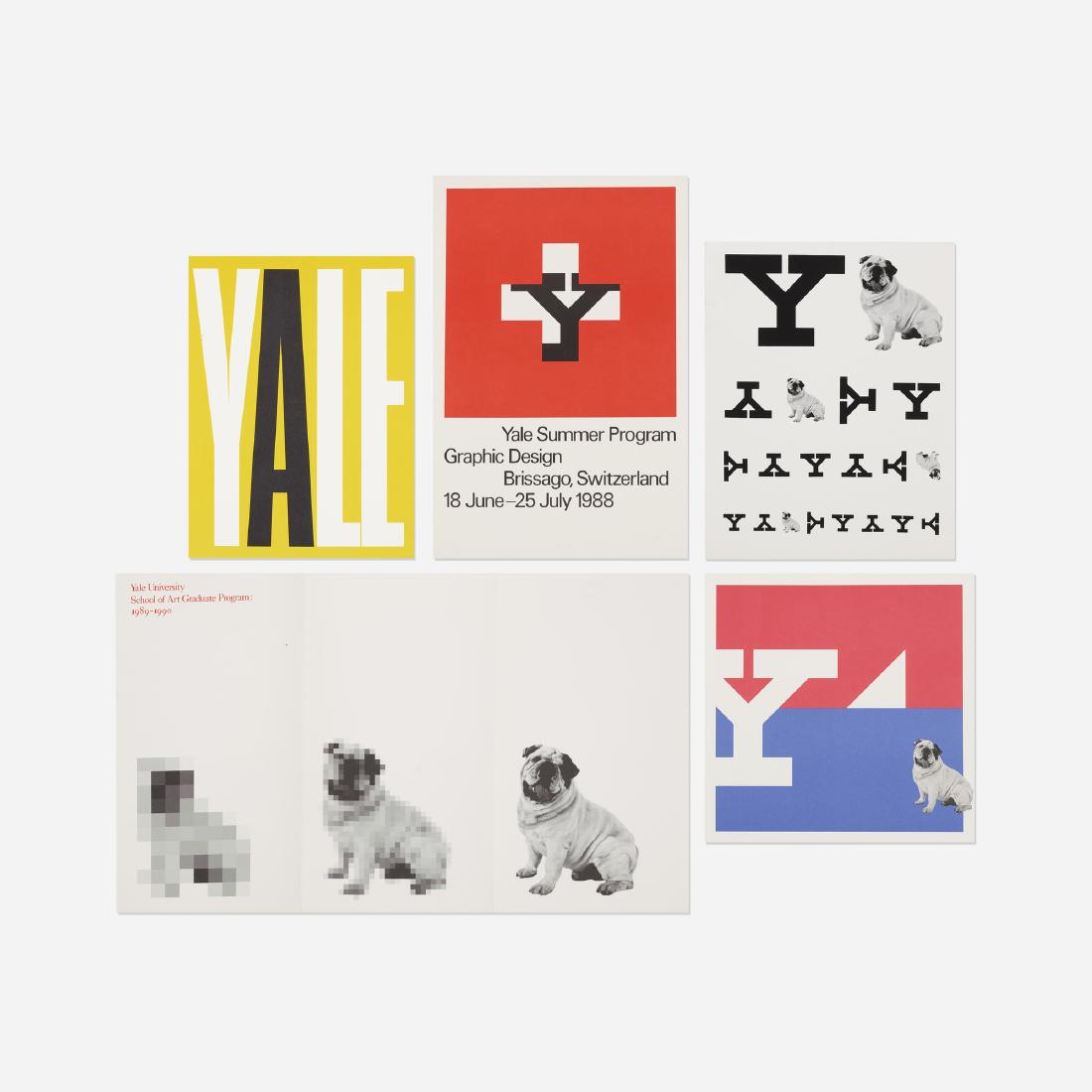 Paul Rand, Yale printed material: Paul Rand Yale University Art School and Yale Press printed material USA, 1988-1994printed paper7.5 w × 37.5 h in (19 × 95 cm) Collection includes Yale University Art school programs,