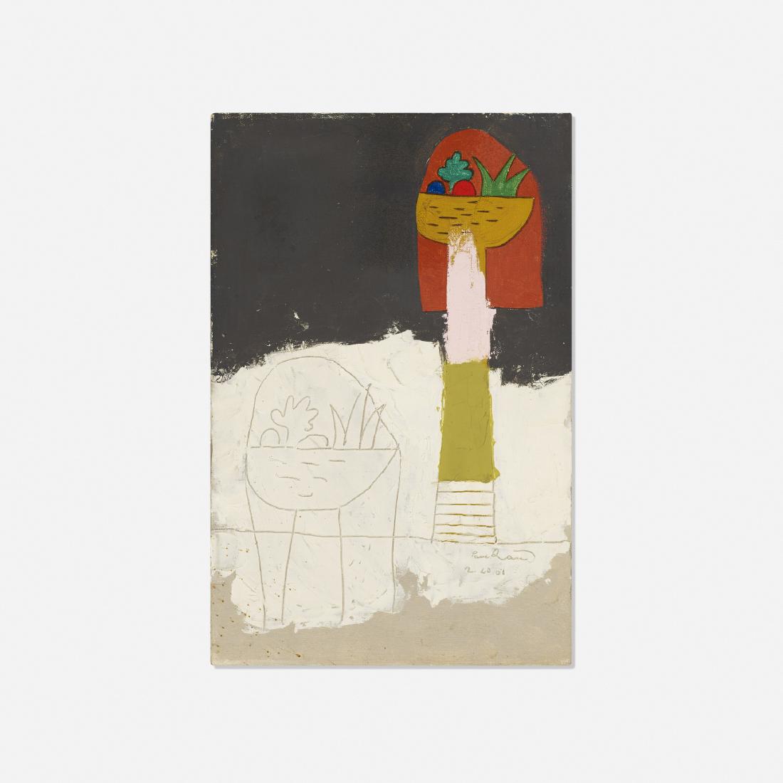 Paul Rand, Untitled: Paul Rand Untitled USA, 1951oil on canvas18 h × 12 w in (46 × 30 cm) Signed and dated to lower right: [Paul Rand 2.20.51].