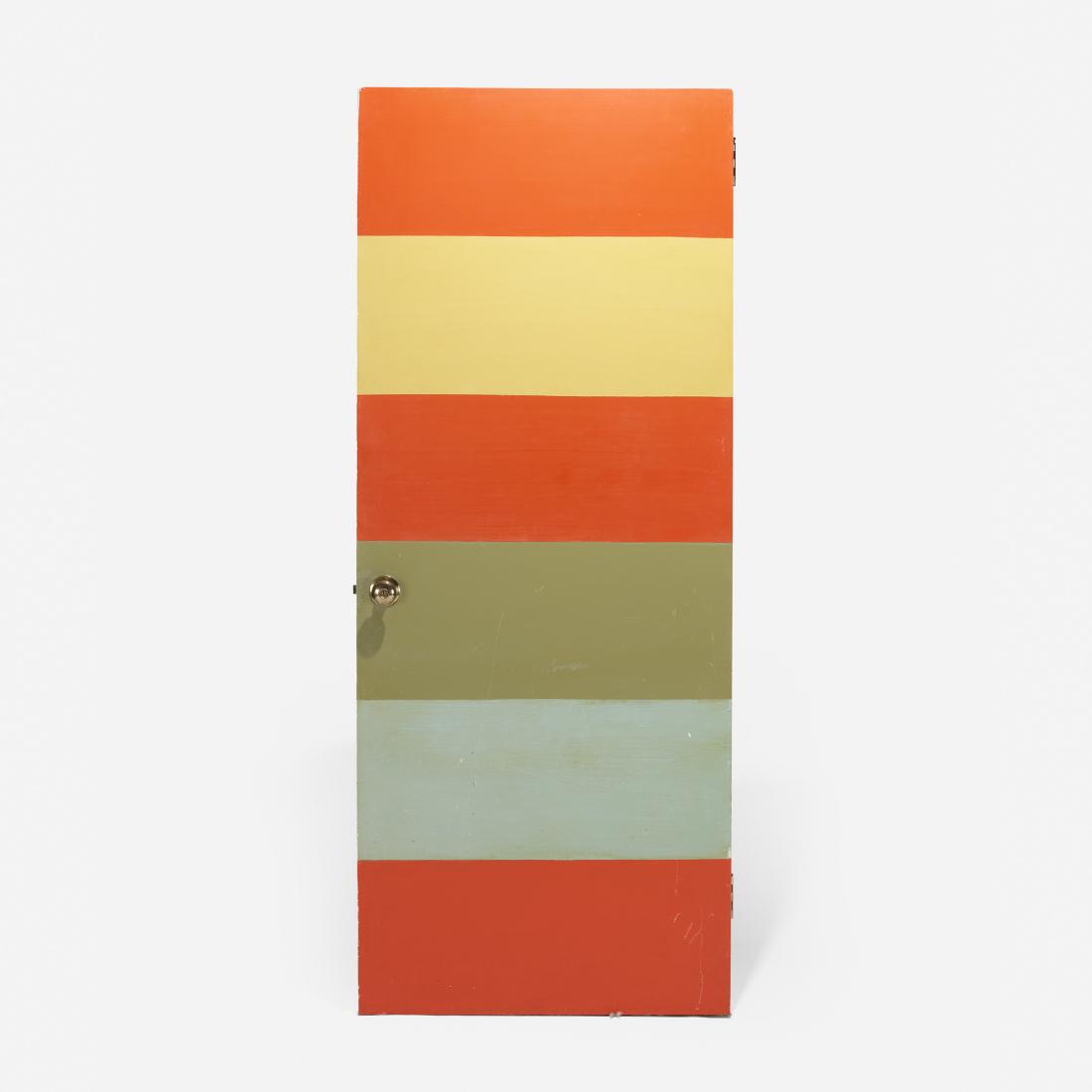 Paul Rand, custom door from the Rand House: Paul Rand custom door from the Rand House USA, c. 1951lacquered wood, brass31.5 w × 5 d × 78 h in (80 × 13 × 198 cm) This door comes from the Rand's home in Weston, Connec