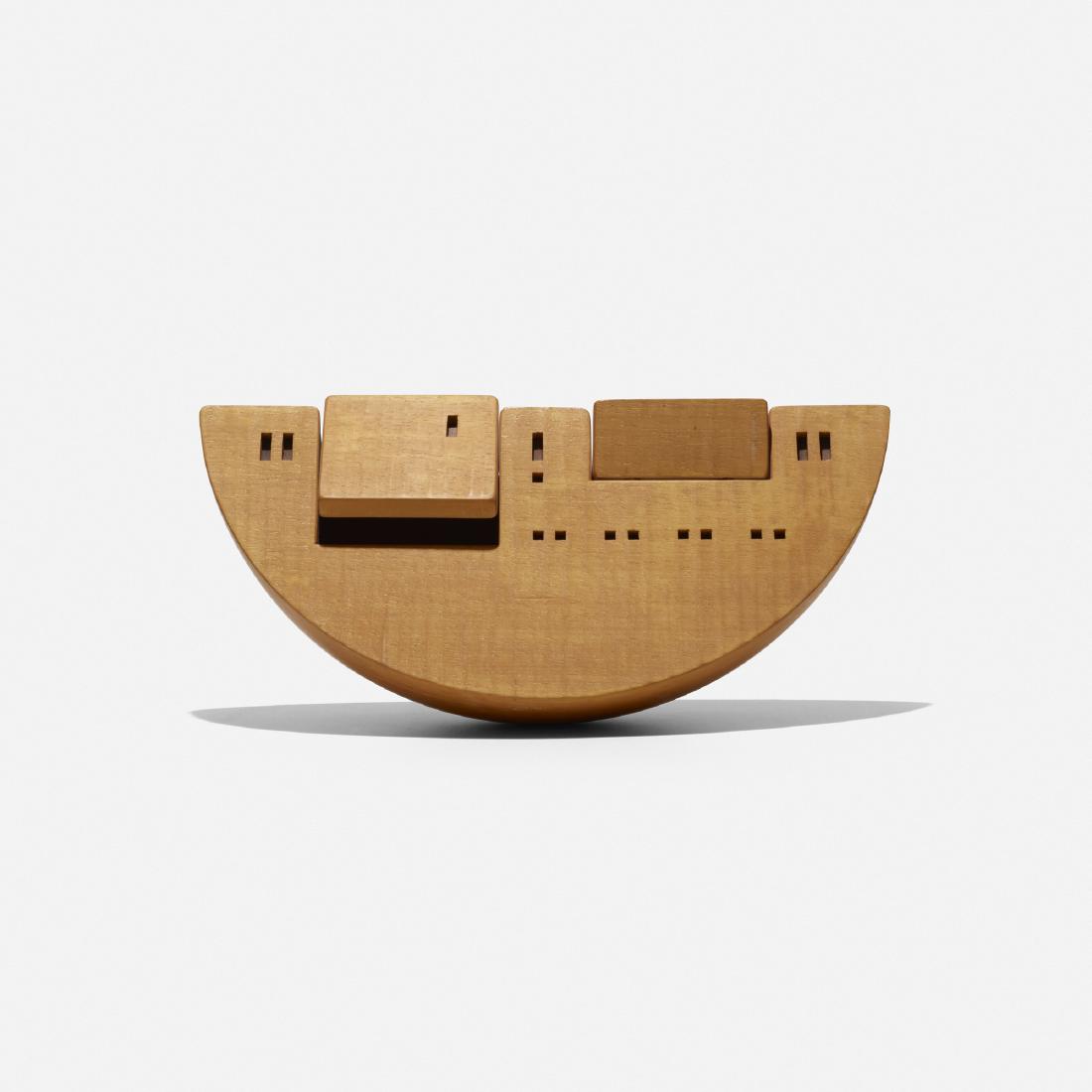 Giuseppe Rivadossi, Arca: Giuseppe Rivadossi Arca Italy, c. 1975carved beech7 h × 17.75 w × 8 d in (18 × 45 × 20 cm) Branded signature to interior: [G. Rivadossi]. Literature: