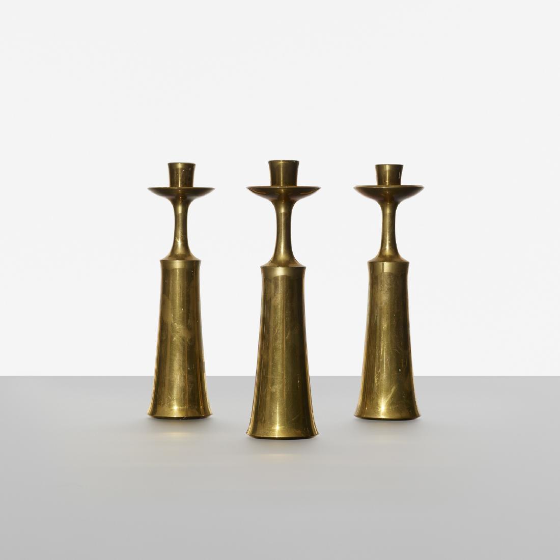Jens Quistgaard, candlesticks, set of three (1 of 2)