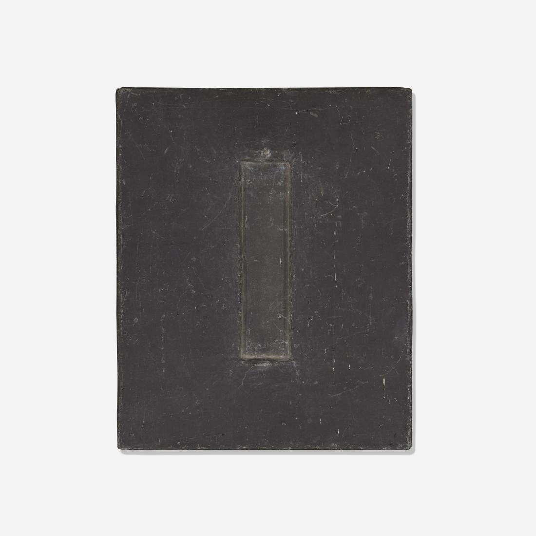 Robert Morris, Untitled: Robert Morris Untitled 1964lead over wood11 h × 9 w × .75 d in (28 × 23 × 2 cm) Signed and dated to verso 'R. Morris 1964'. Provenance: The Green G