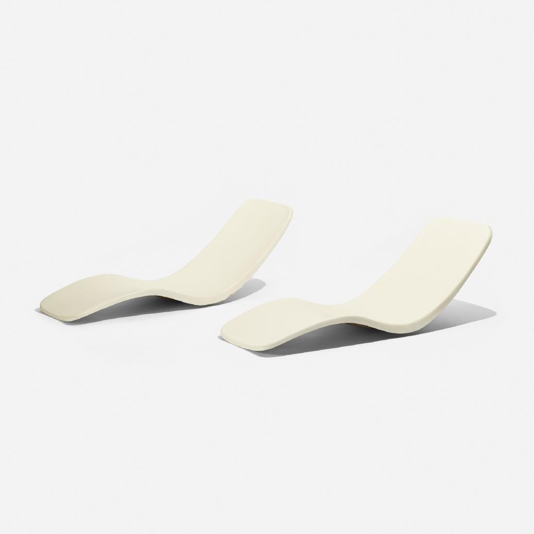 Charles Zublena, chaise lounges, pair: Charles Zublena chaise lounges, pair Editions Les Plastiques de BourgoneFrance, c. 1965molded fiberglass24.75 w × 63 d × 21.5 h in (63 × 160 × 55 cm) Provena