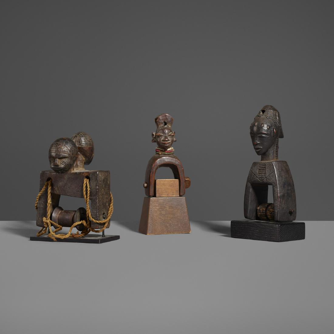 African, collection of three Heddle pulleys (1 of 1)