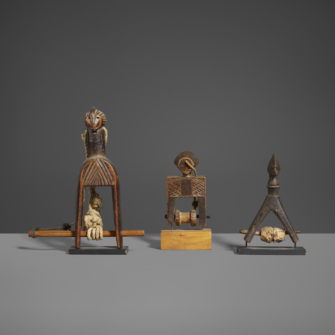 African, collection of three Heddle pulleys (1 of 1)