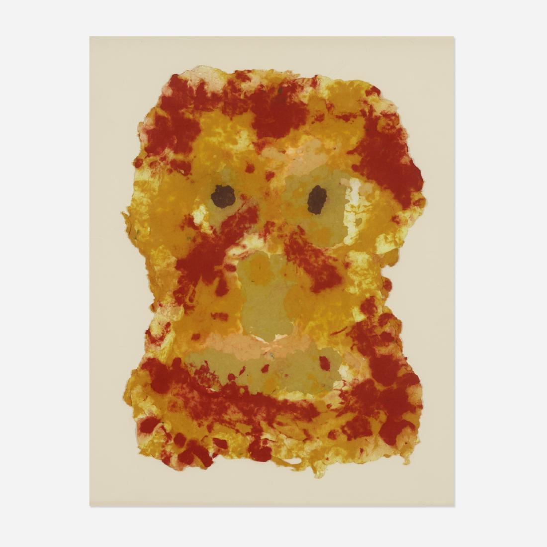 Rafael Ferrer, Mask: Rafael Ferrer Mask 1970handmade paper with colored pulp21 h × 15.5 w in (53 × 39 cm) Signed and dated to verso 'R. Ferrer 1978'.