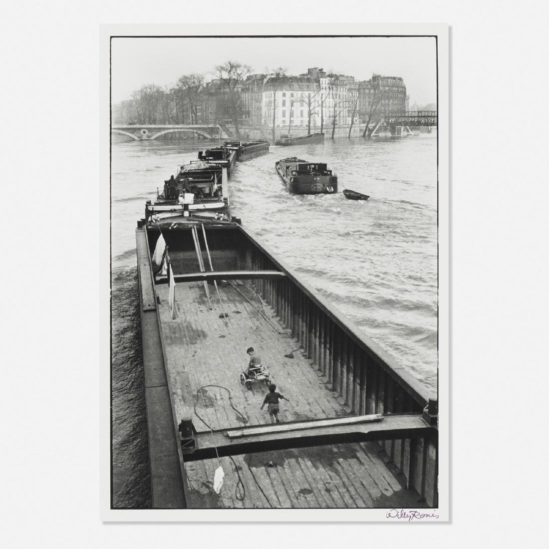 Willy Ronis, La peniche aux enfant: Willy Ronis La peniche aux enfant 1959 / 1996gelatin silver print13.5 h × 9.25 w in (34 × 23 cm) Sheet measures: 16 h x 12 w inches. Signed to lower right 'Willy Ronis'. Stam