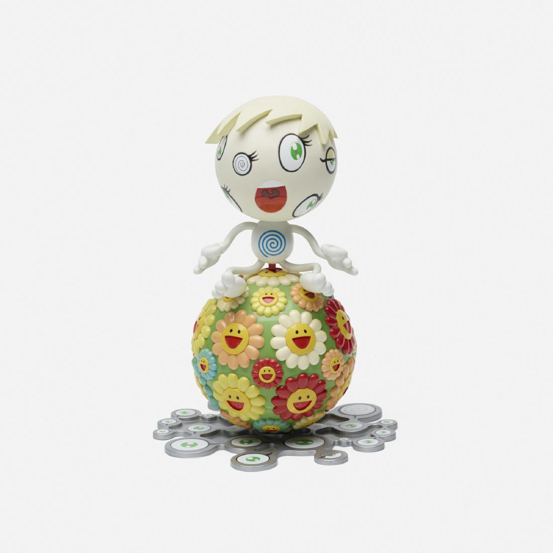 Takashi Murakami, Oval (Peter Norton Christmas Project): Takashi Murakami Oval (Peter Norton Christmas Project) 2000 colored plastic, vinyl, mini cd 10 h × 7.25 dia in (25 × 18 cm) Signed with molded manufacturer's mark to underside 'By Takas