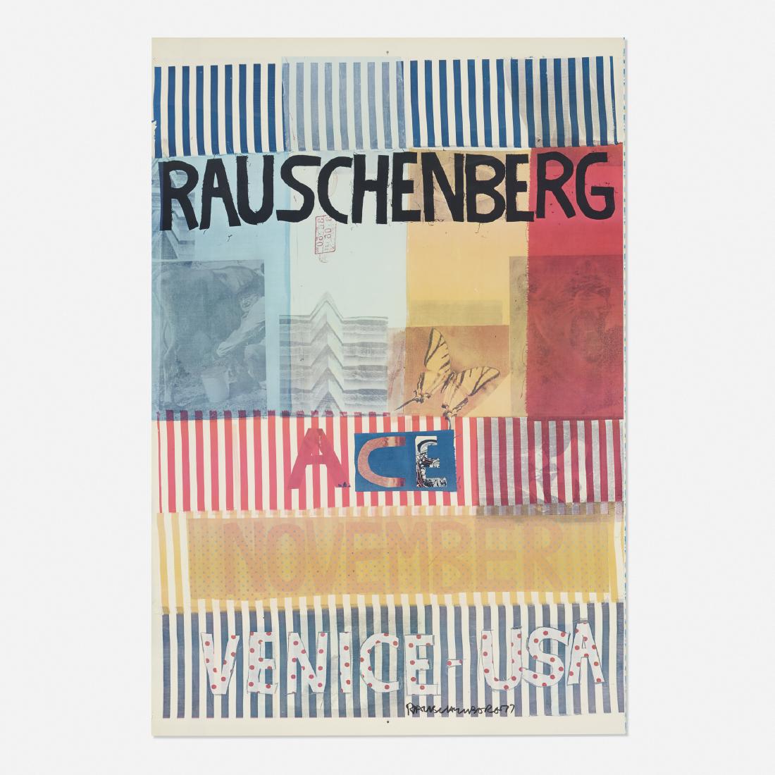 Robert Rauschenberg, Ace, November, Venice USA poster: Robert Rauschenberg Ace, November, Venice USA poster 1977 offset lithograph on paper 72 h × 52 w in (183 × 132 cm) This work is from the edition of unknown size published for an exhibit
