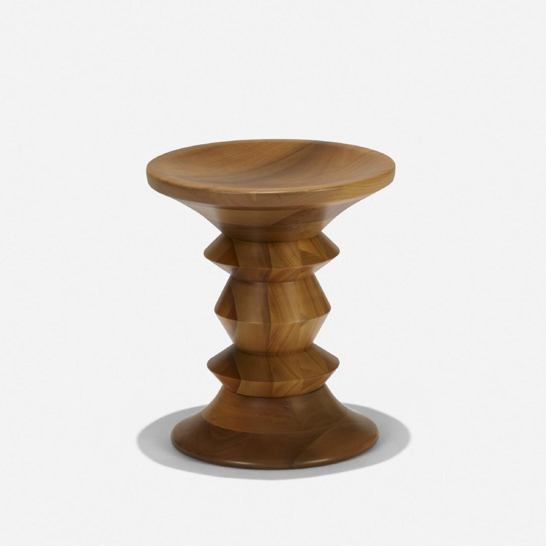 Charles and Ray Eames, Time Life stool: Charles and Ray Eames Time Life stool Herman MillerUSA, 1960walnut13 dia × 15 h in (33 × 38 cm) Literature: Eames Design: The Work of the Office of Charles a