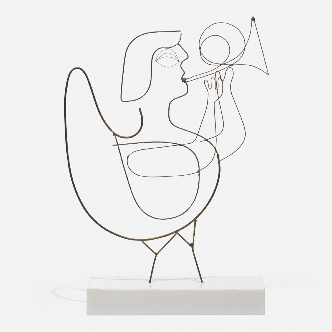 Charles Pollock, Untitled: Charles Pollock Untitled USA, c. 1975copper wire, acrylic base22 h × 16 w × 5 d in (56 × 41 × 13 cm) Provenance: Collection of Charles and Maud Pollock