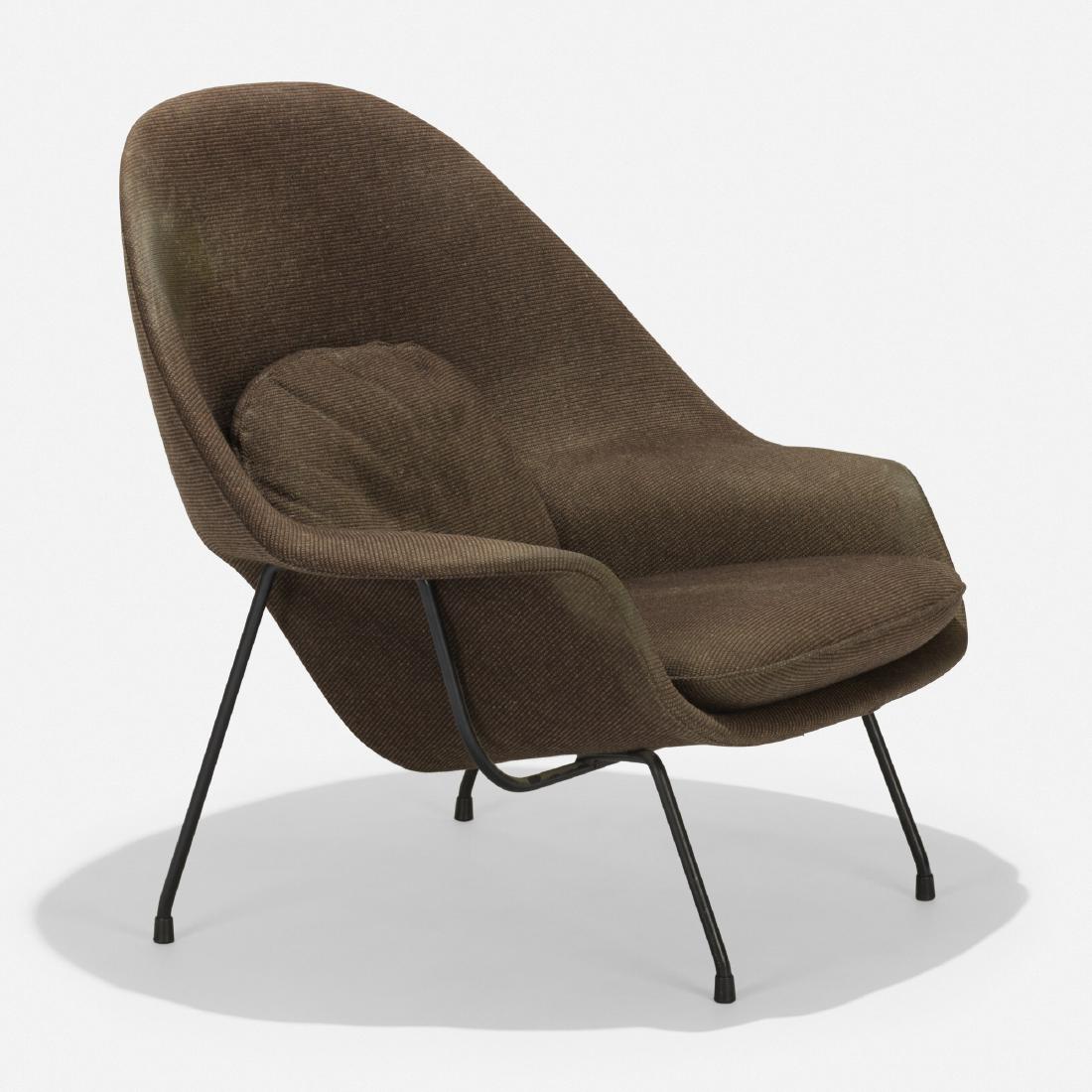 Eero Saarinen, Womb chair: Eero Saarinen Womb chair Knoll Associates USA, 1946 upholstery, enameled steel 41 w × 36 d × 36.5 h in (104 × 91 × 93 cm) Provenance: Estate of Susan J