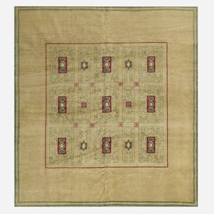 Paule Leleu, pile carpet: Paule Leleu pile carpet France, c. 1940hand-knotted wool117 w × 127 l in (297 × 323 cm)
