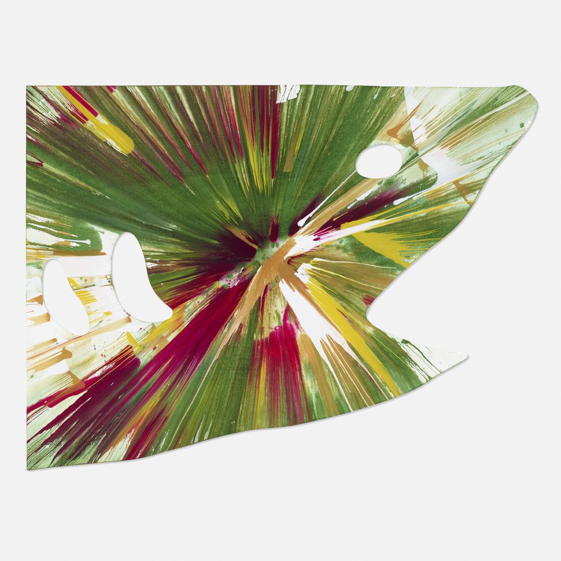 After Damien Hirst, Shark Spin Painting: After Damien Hirst Shark Spin Painting 2009 acrylic on paper 19 h × 26 w in (48 × 66 cm) This work was created with public collaboration at the Damien Hirst Spin Workshop to celebrate t