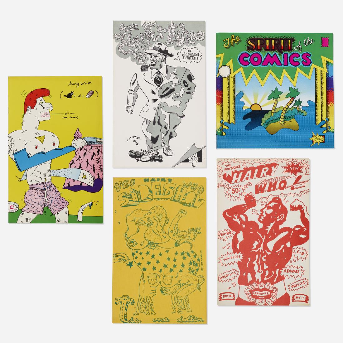 Hairy Who (various artists), artists books and ephemera: Hairy Who (various artists) collection of artists' books and ephemera by Jim Falconer, Art Green, Gladys Nilsson, Jim Nutt, Suellen Rocca and Karl Wirsum USA, 1966-69 printed and bound offset lithogra