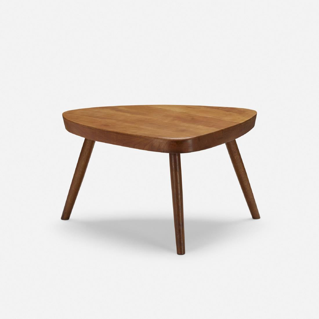 George Nakashima, Plank stool: George Nakashima Plank stool USA, c. 1950 walnut 20.5 w × 14.5 d × 12.25 h in (52 × 37 × 31 cm) Provenance: Accquired directly from the artist | Thence by d