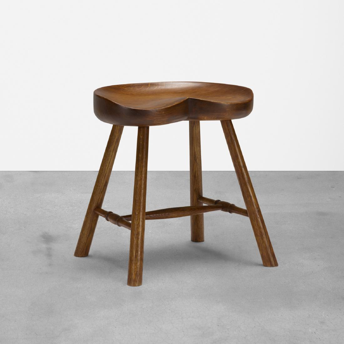 Adolf Loos, stool: Adolf Loos stool Austria, c. 1905carved and stained oak17 w × 14 d × 17.75 h in (43 × 36 × 45 cm)