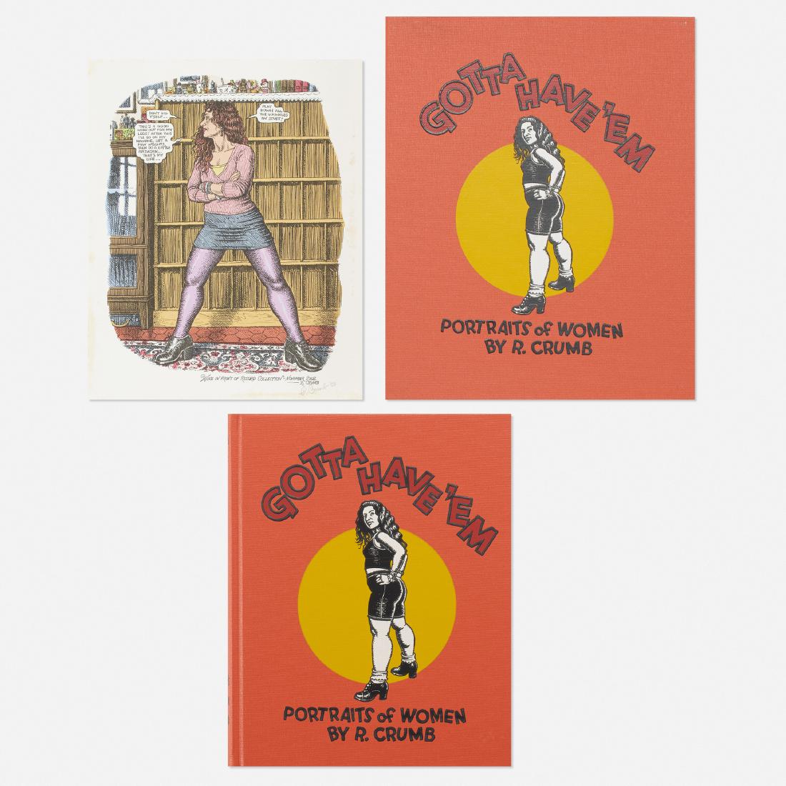 Robert Crumb, Gotta Have 'Em: Portraits of Women: Robert Crumb Gotta Have 'Em: Portraits of Women USA, 2002printed paper, screenprint on paper9 w × 11 d × 1.75 h in (23 × 28 × 4 cm) Signed and dated to print insert ‘R. Cr