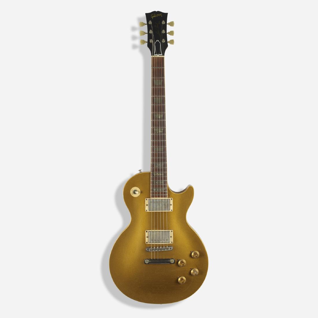 Gibson, 1991 Les Paul Classic Goldtop electric guitar: Gibson 1991 Les Paul Classic Goldtop electric guitar USA 1991 lacquered wood, rosewood, plastic, chrome, steel, acrylic 13 w × 3 d × 40 h in (33 × 8 × 102 cm) Serial number: