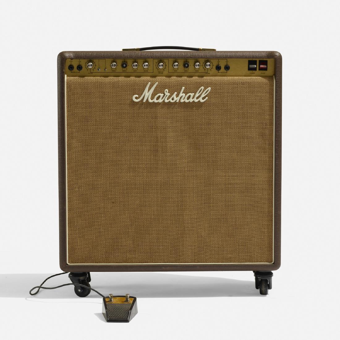 Marshall, 1979 4140 Club and Country amplifier: Marshall 1979 4140 Club and Country amplifier United Kingdom 1979 vinyl, cloth, wood, steel, plastic 26.5 w × 9.25 d × 30 h in (67 × 23 × 76 cm) Serial number: 03853L